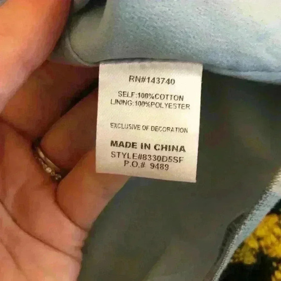 English Factory Plaid Lace Detail Dress Sz S Blue - Picture 6 of 7